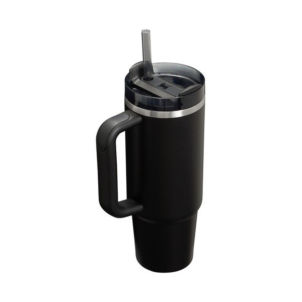 Черен термос със сламка от неръждаема стомана 890 ml Quencher H2.O FlowState™ Tumbler Black 2.0 – Stanley-image-2