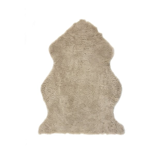 Světle hnědý vlněný koberec z ovčí kožešiny Auskin Faol, 90 x 60 cm