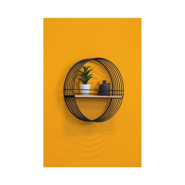 Черен стенен рафт Round - Leitmotiv-image-2