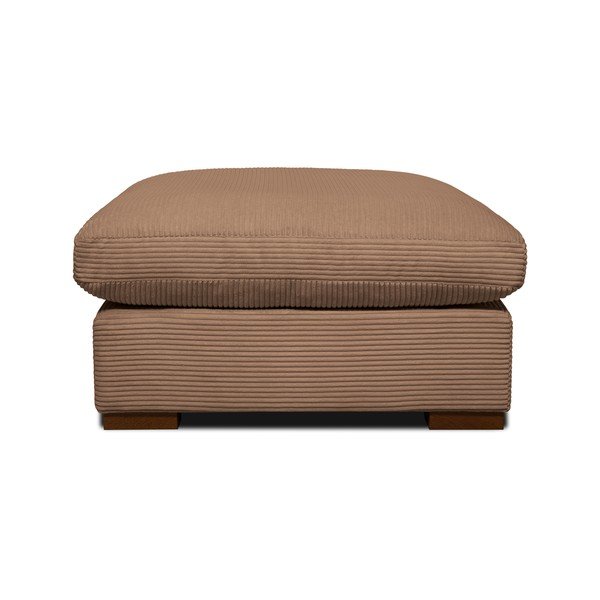 Светлокафява табуретка от велур Comfy - Scandic