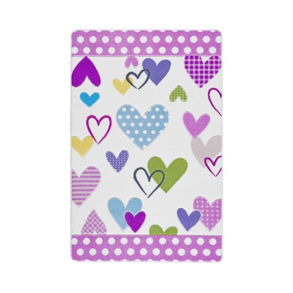 Dětský růžový koberec Confetti Nicolle, 133 x 190 cm