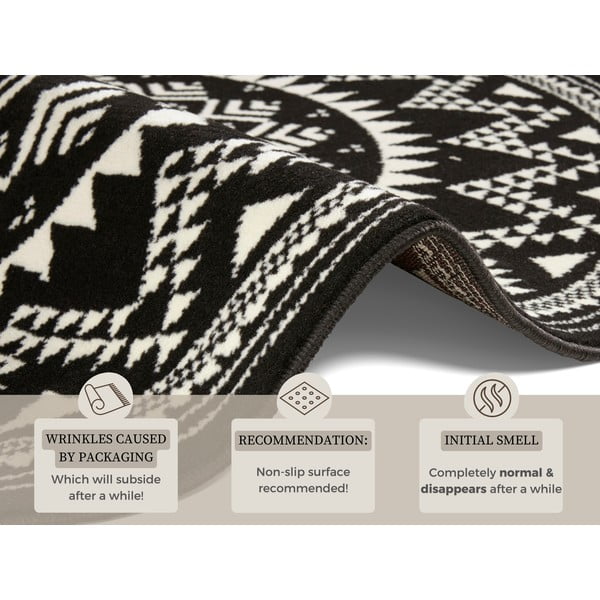 Черен килим Celebration , ⌀ 140 cm Valencia - Hanse Home-image-4