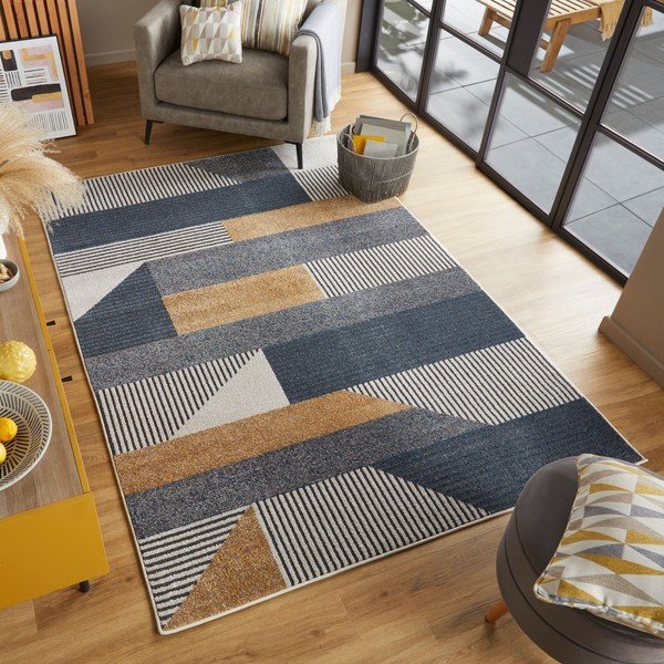 Жълт и син килим , 160 x 230 cm Brix - Flair Rugs-image-4
