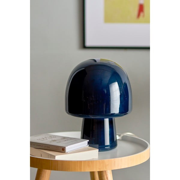 Тъмносиня настолна лампа със стъклен абажур (височина 26,5 cm) Paddy – Bloomingville-image-2