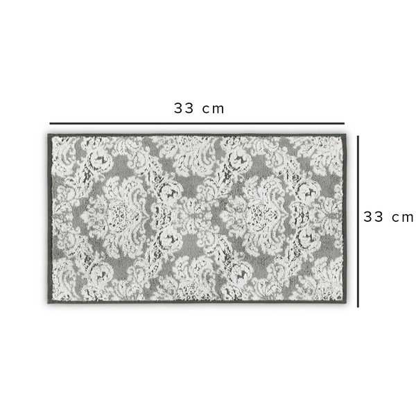 Сива памучна кърпа 33x33 cm Damask - Foutastic-image-2