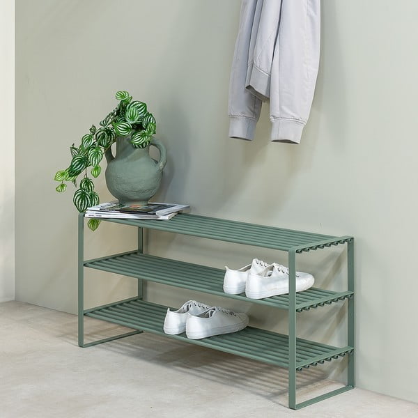 Сиво-зелена метална стойка за обувки 100x48,5x29 cm Rex – Spinder Design-image-3