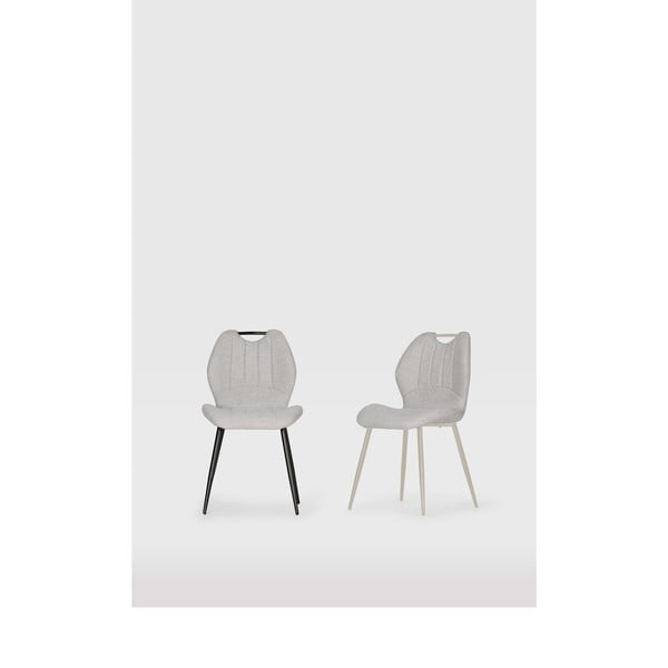 Светлосиви трапезни столове в комплект 4 бр. Muli – Marckeric-image-1