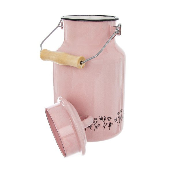 Розова емайлирана кана за мляко Meadow, 2 л - Orion-image-2