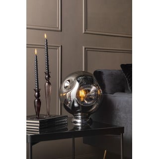 Свещник от сиво стъкло, височина 17 cm Swirl - PT LIVING