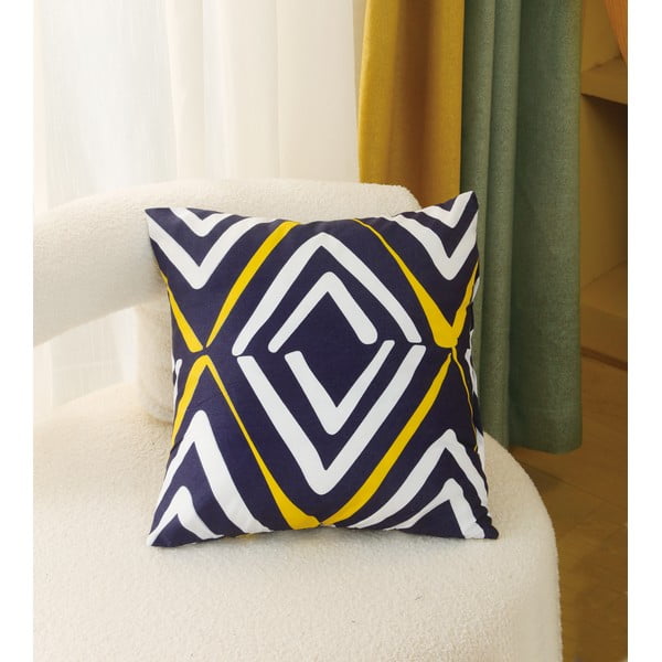 Тъмносиньо единично спално бельо от микросатен 6 части 140x200 cm Dylan – My House-image-4