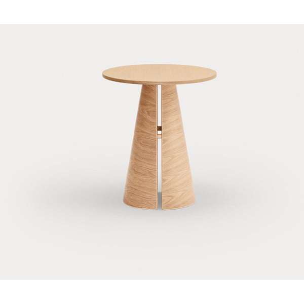 Кръгла трапезна маса от декор от дъб  естествена ø 65 cm Cep – Teulat-image-4