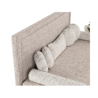 Светлокафяво тапицирано единично легло 80x200 cm Scala – Maison de Rêve