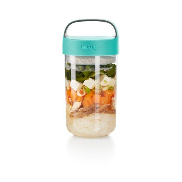 Буркан за супа с тюркоазен капак , 600 ml To Go - Lékué