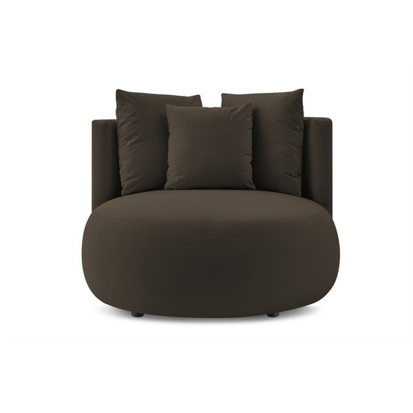 Кафяво кадифено кресло Cesar – Bobochic Paris-image-3