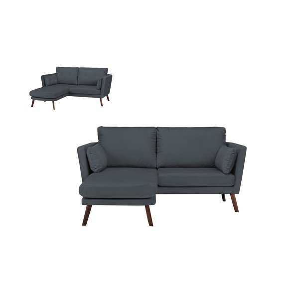 Сив триместен диван Elena с шезлонг в левия ъгъл - Mazzini Sofas-image-4