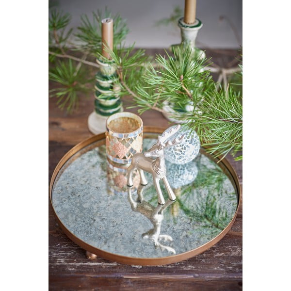 Стъклен декоративен поднос ø 35 cm Glacier – Bloomingville-image-3