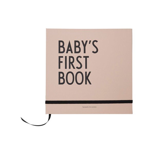 Розова детска книга за спомени Baby's First Book - Design Letters