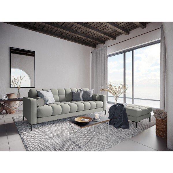 Светлосива табуретка за крака , 60 см Bali - Cosmopolitan Design-image-4