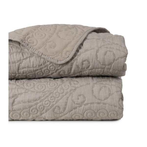 Кафяво-сиво капитонирано покривало за легло 180x260 cm – Ixia