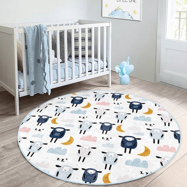 Бял детски килим ø 120 cm Comfort - Mila Home-image-3