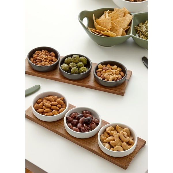 Зелени купи за сервиране в комплект от 3 части, изработени от камък Host - Ladelle-image-1