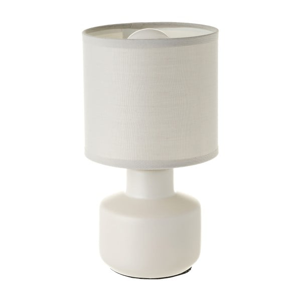 Кремава керамична настолна лампа с текстилен абажур (височина 22 cm) - Casa Selección