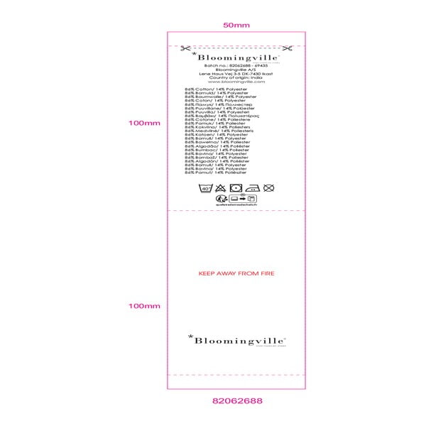 Синьо  одеяло 130x160 cm Nevine – Bloomingville-image-4