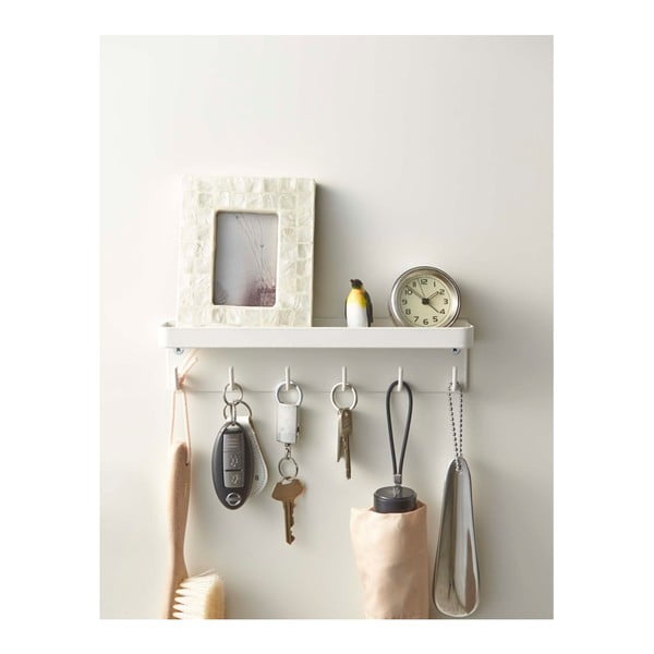 Бял стенен стелаж за ключове с рафт Smart - YAMAZAKI-image-4