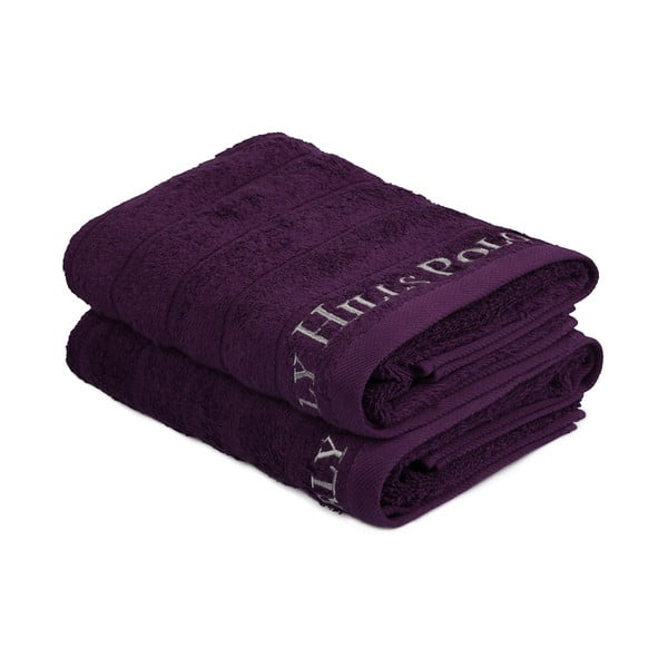 Комплект от 2 лилави кърпи за ръце, 90 x 50 cm - Unknown