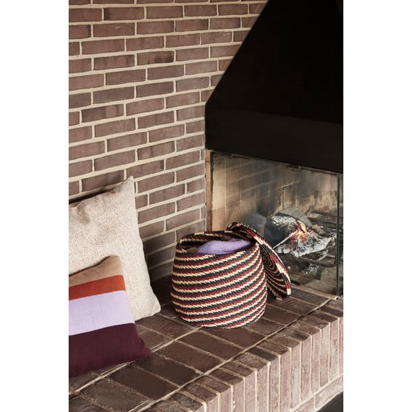 Оранжево-бяла възглавница Есен, 60 x 60 cm - Hübsch-image-3