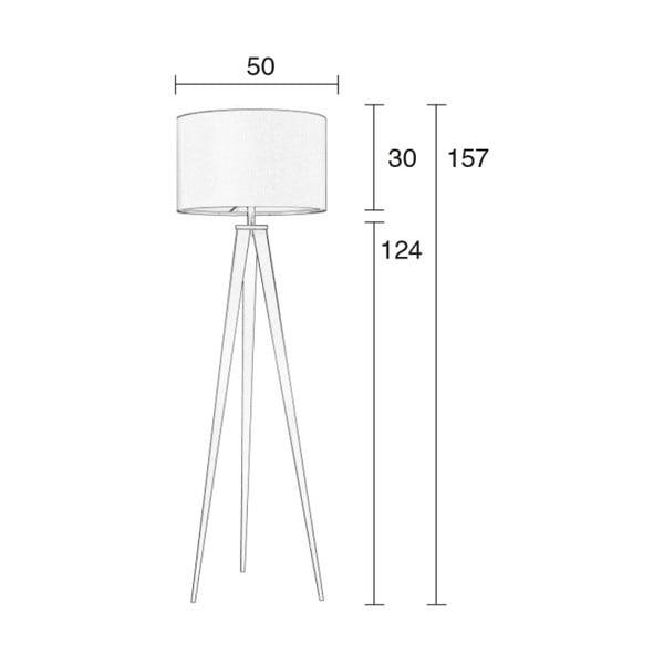 Бяла подова лампа Статив, ø 50 cm - Zuiver-image-1