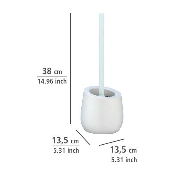 Бяла керамична четка за тоалетна Badi - Wenko-image-1