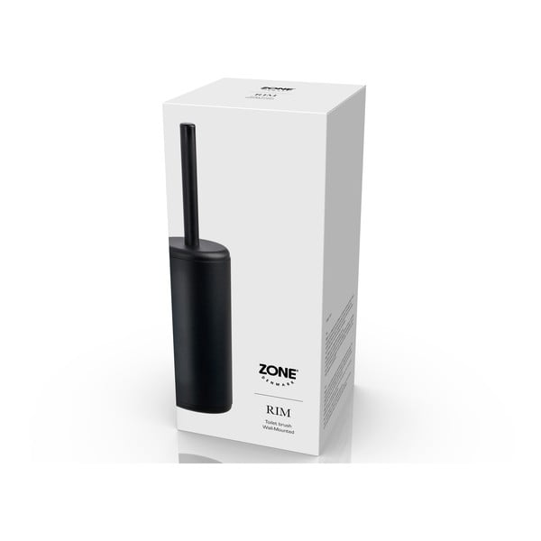 Черна метална четка за тоалетна, монтирана на стената Rim - Zone-image-1