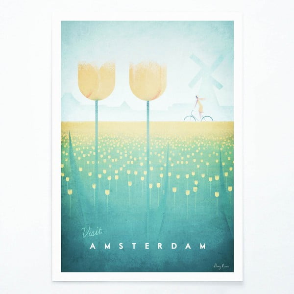 Плакат , 50 x 70 cm Amsterdam - Travelposter