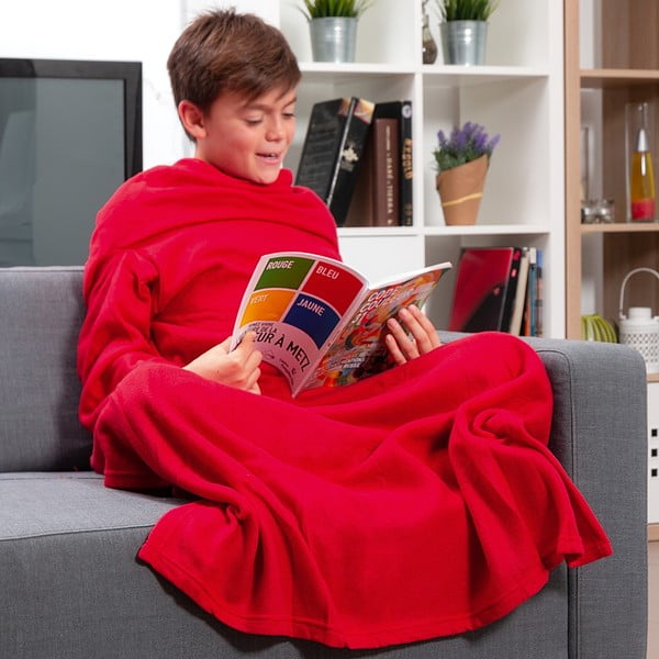 Изключително меко червено бебешко одеяло с ръкави - InnovaGoods