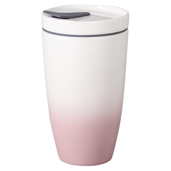 Розово-бяла порцеланова чаша за пътуване Villeroy & Boch , 350 ml Like To Go - like | Villeroy & Boch