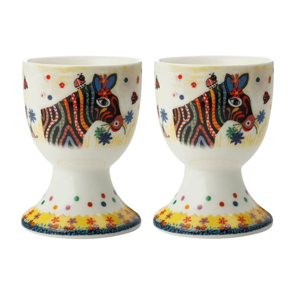 Комплект от 2 порцеланови чаши за яйца Stripes - Maxwell & Williams
