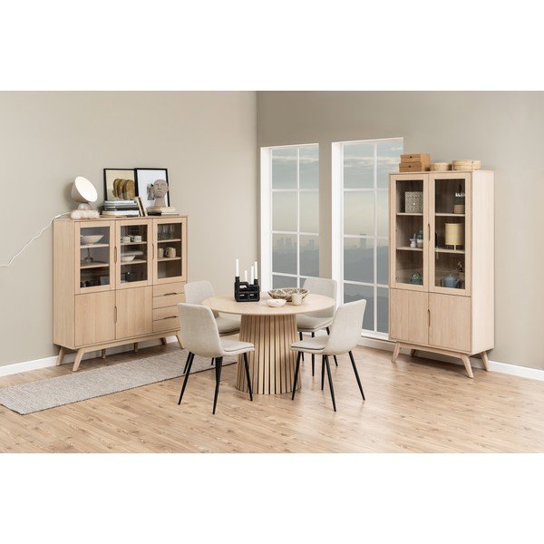 Кремав трапезен стол Becca - Actona-image-2