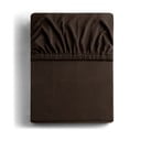 Тъмнокафяв еластичен чаршаф от джърси 90x200 cm Amber – Restilo