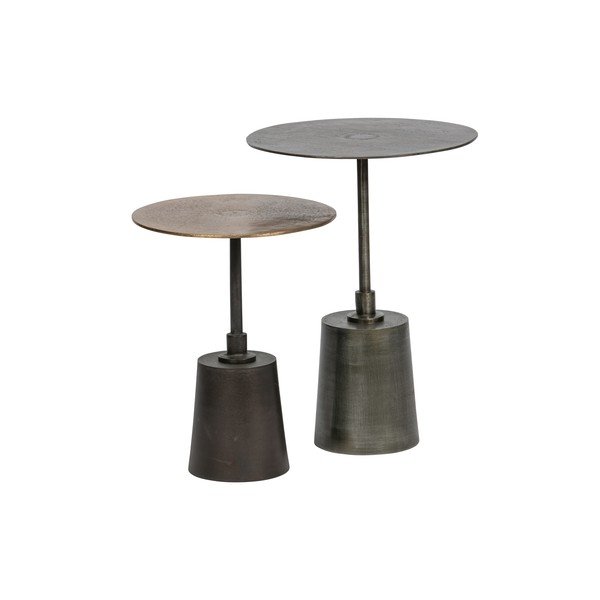 Комплект от 2 метални маси за съхранение Crush, ø 42 cm - BePureHome