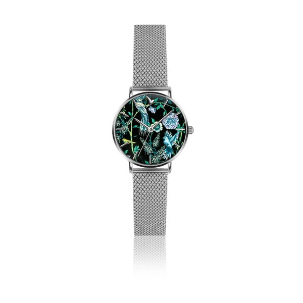 Дамски часовник с каишка от неръждаема стомана в сребристо Garden - Emily Westwood