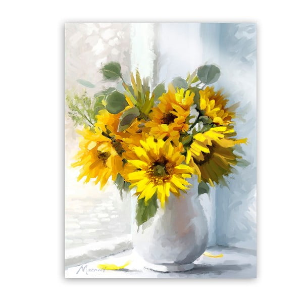 Платно Цветя , 60 x 80 cm Sunflowers - Styler