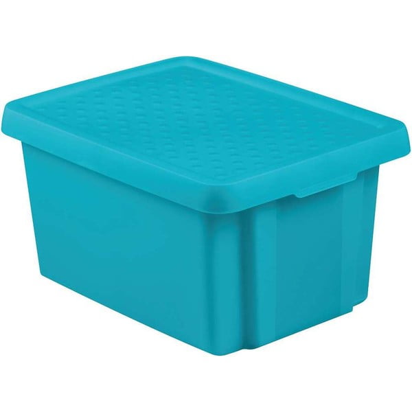 Синя кутия за съхранение с капак , 16 л Essentials - Curver