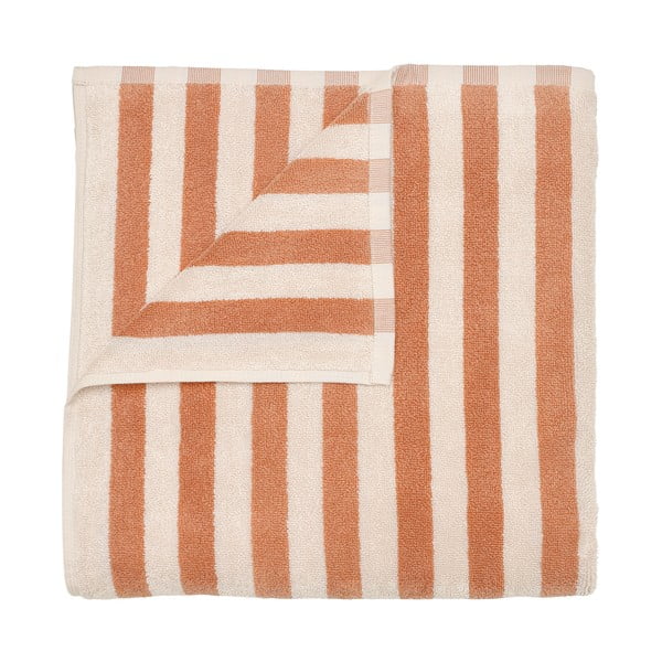 Оранжева/бежова хавлиена кърпа от органичен памук 70x140 cm Arto – Blomus