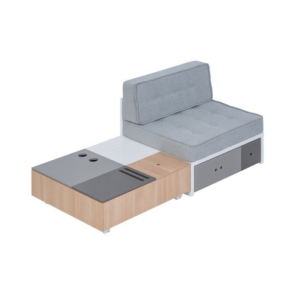 Multifunkční konferenční stolek na kolečkách s úložnými prostory Vox Custom-image-3