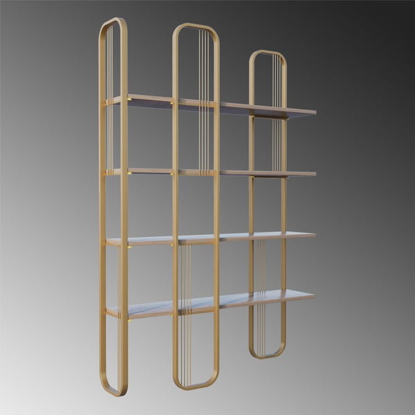 Стелаж от декор от бор в златист цвят 125x180 cm Sierra – Kalune Design-image-4