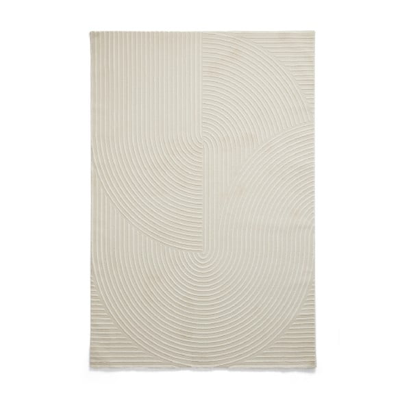 Кремав килим от рециклирани влакна подходящ за пране 120x170 cm Flores – Think Rugs