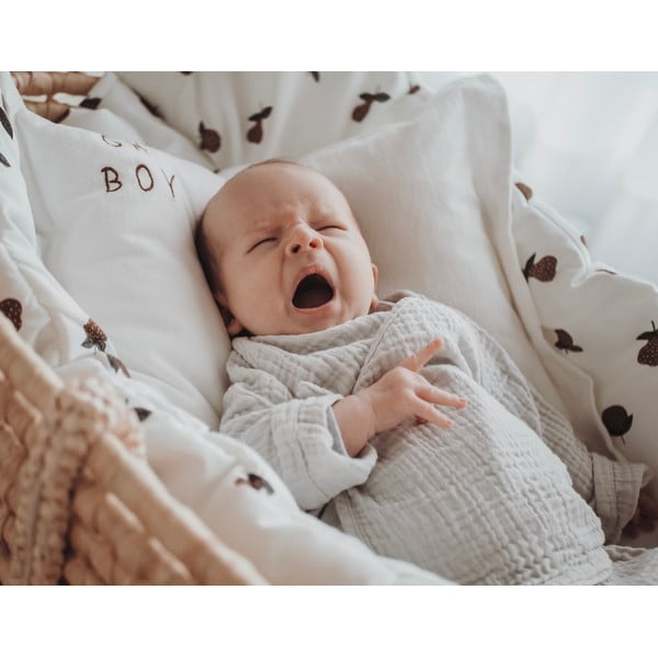 Бяло памучно бебешко одеяло 140x200 cm - Malomi Kids-image-2