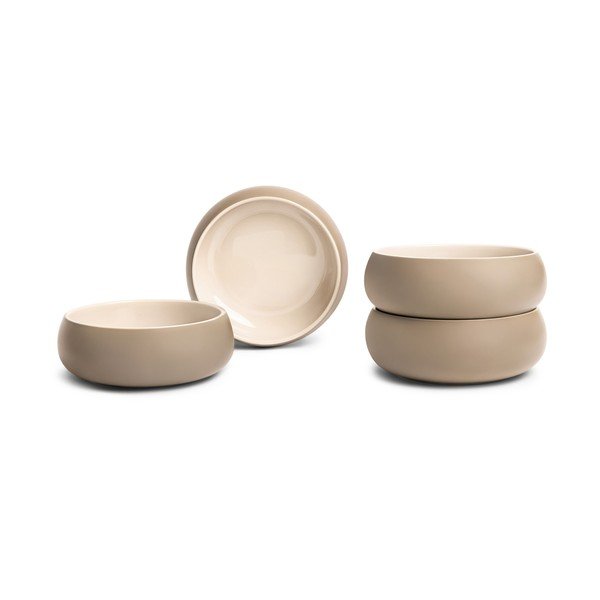 Бежови глинени купички в комплект 4 бр. за супа/рамен 1 l Terra Vira – Bonami Selection