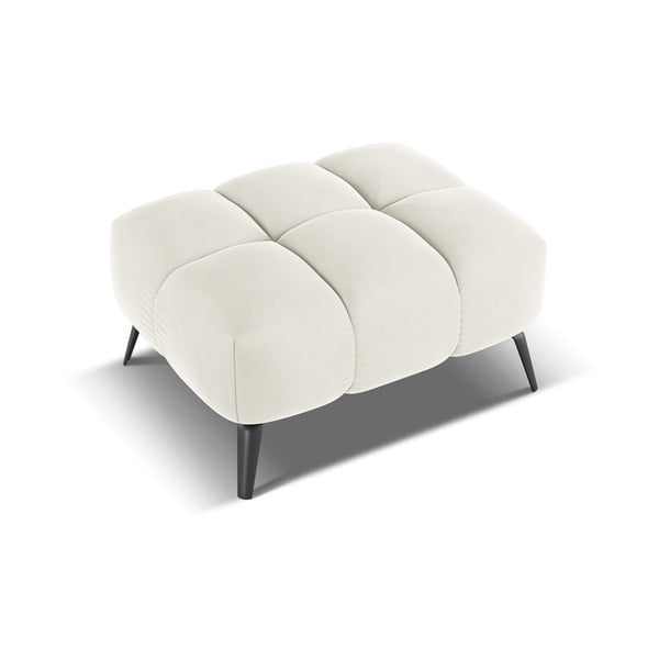 Бяла кадифена табуретка Nalu – Makamii-image-3